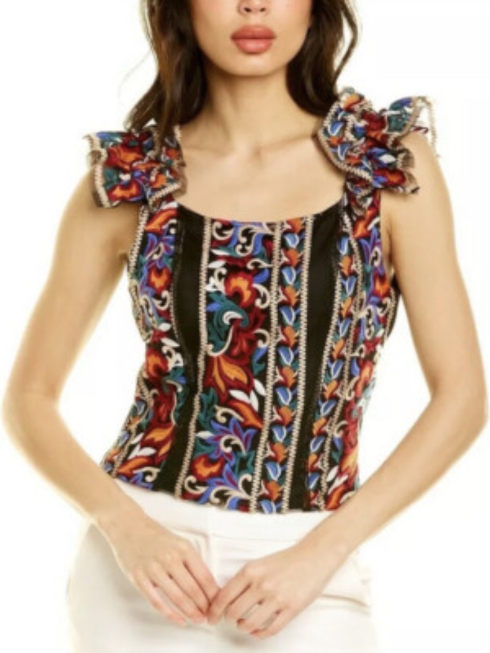 Anthropologie - Eva Franco Embroidered Corset Top - Florence